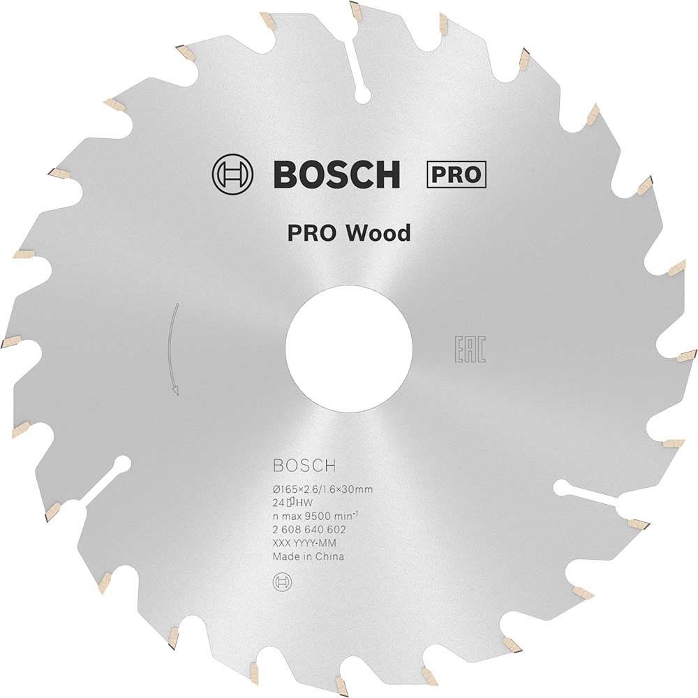 Bosch PRO Optiline Wood Cutting Saw Blade 165mm 24T 30mm - Image 1