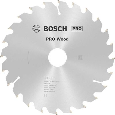 Bosch PRO Optiline Wood Cutting Saw Blade 184mm 24T 30mm