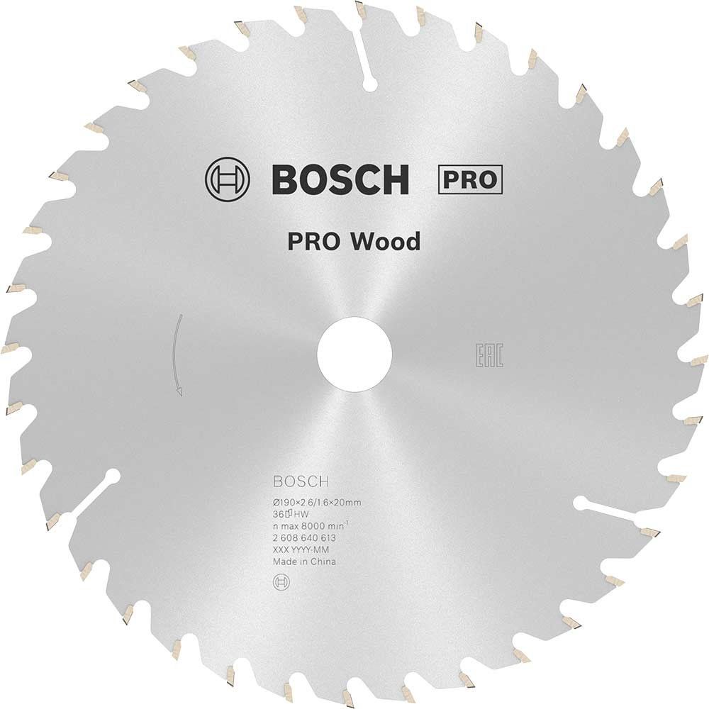 Bosch PRO Optiline Wood Cutting Saw Blade 190mm 36T 20mm - Image 1