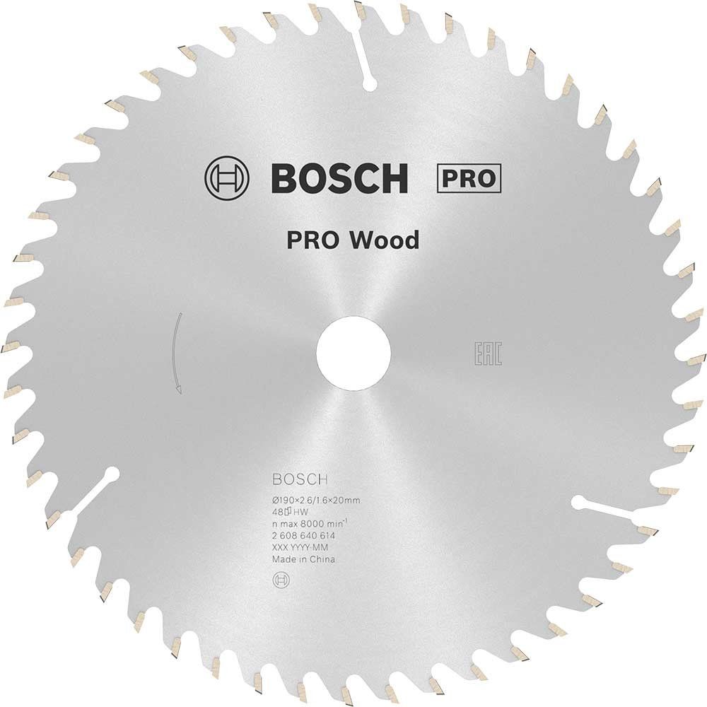Bosch PRO Optiline Wood Cutting Saw Blade 190mm 48T 20mm - Image 1