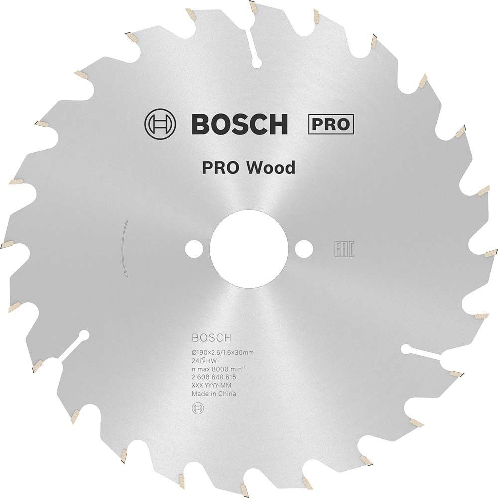 Bosch PRO Optiline Wood Cutting Saw Blade 190mm 24T 30mm - Image 1