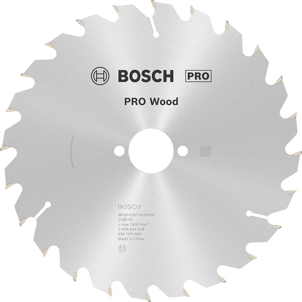 Bosch PRO Optiline Wood Cutting Saw Blade 200mm 24T 30mm - Image 1