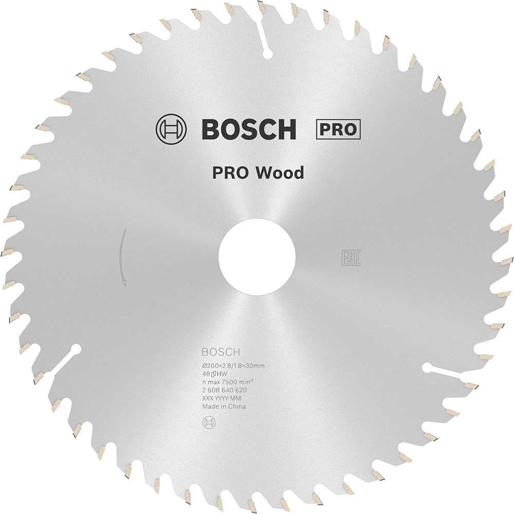 Bosch PRO Optiline Wood Cutting Saw Blade 200mm 48T 30mm - Image 1