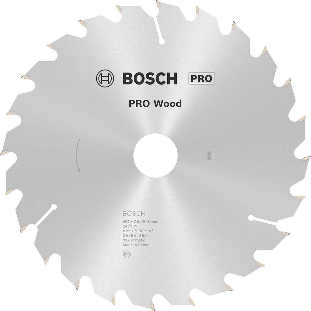 Bosch PRO Optiline Wood Cutting Saw Blade 210mm 24T 30mm - Image 1