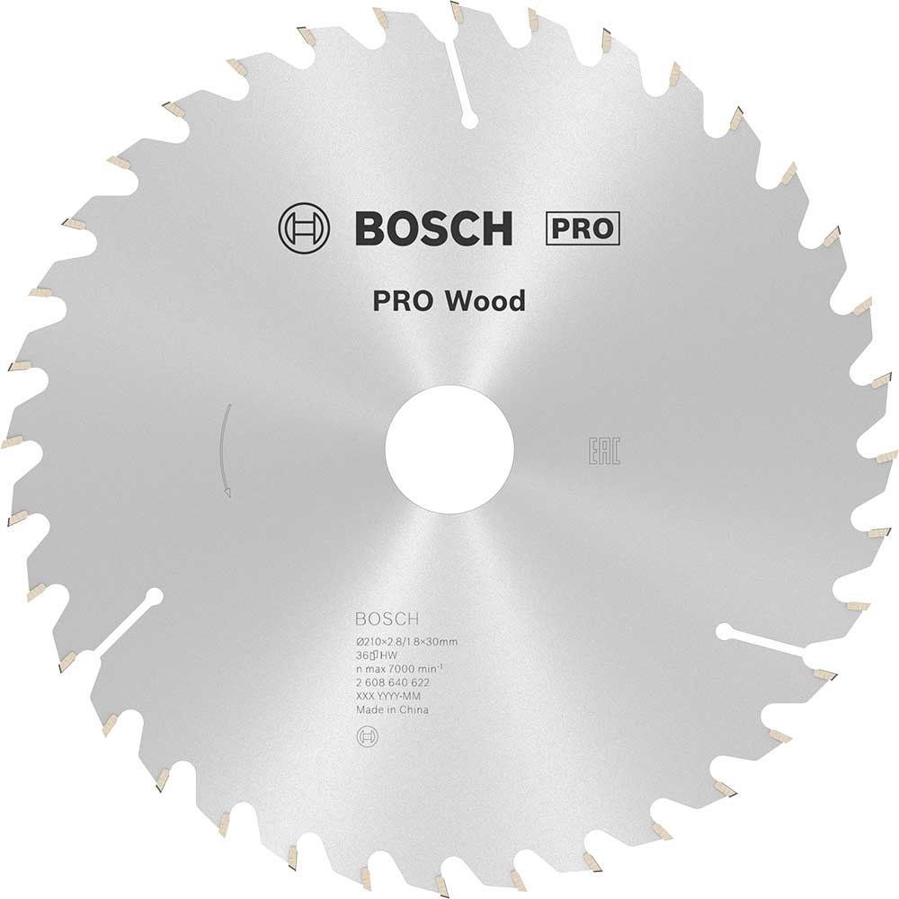 Bosch PRO Optiline Wood Cutting Saw Blade 210mm 36T 30mm - Image 1