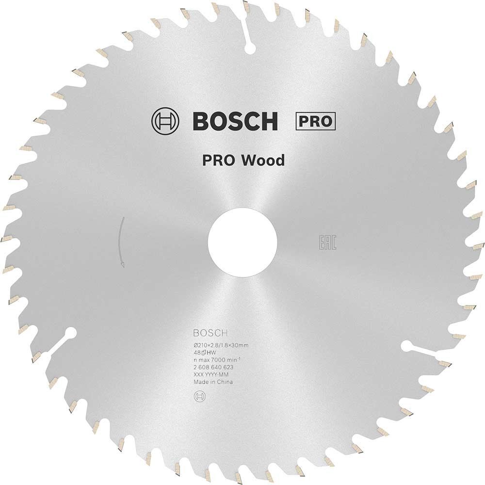 Bosch PRO Optiline Wood Cutting Saw Blade 210mm 48T 30mm - Image 1