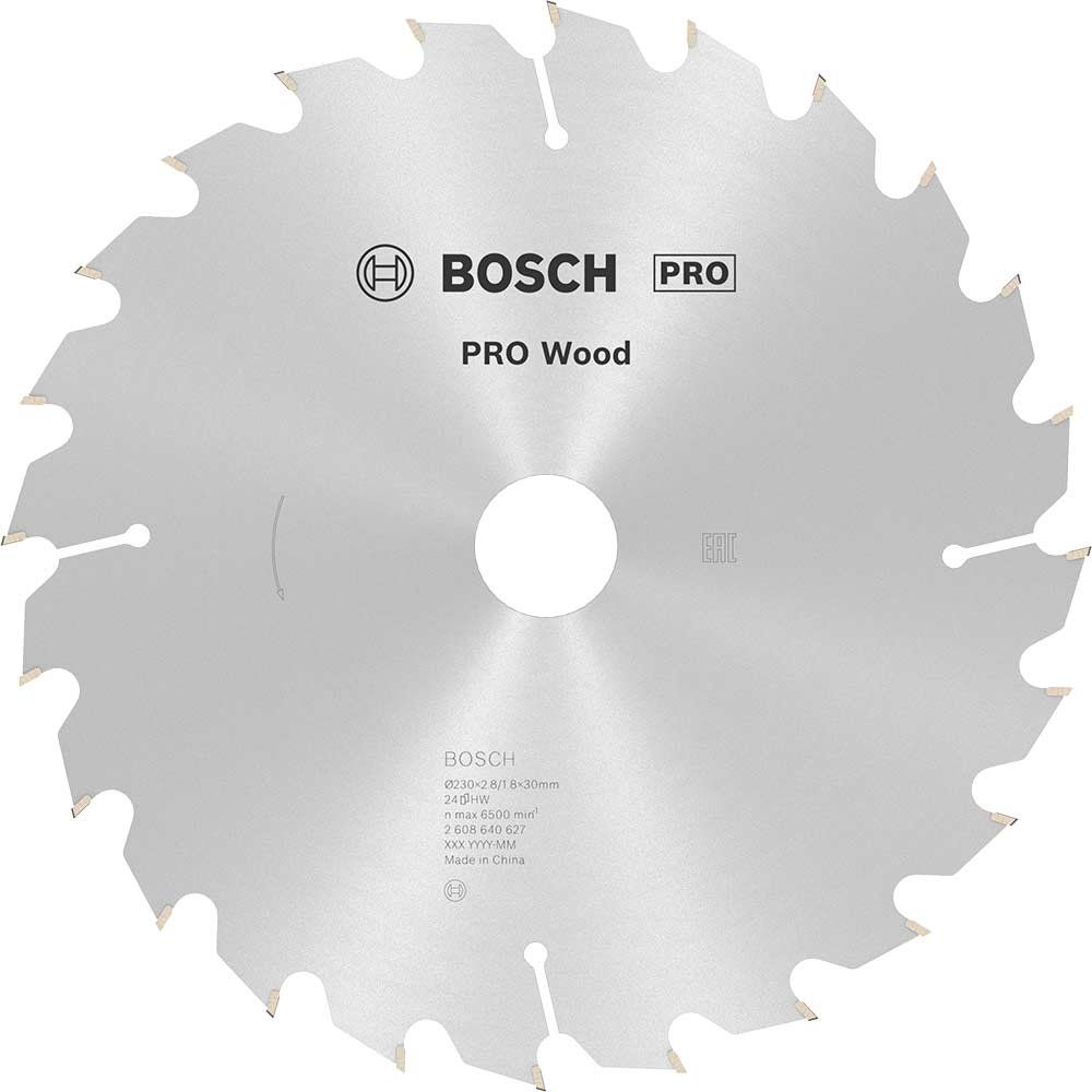 Bosch PRO Optiline Wood Cutting Saw Blade 230mm 24T 30mm - Image 1