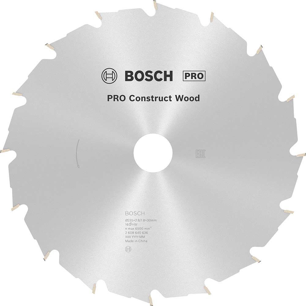 Bosch PRO Construct Wood Cutting Saw Blade 235mm 16T 30mm - Image 1