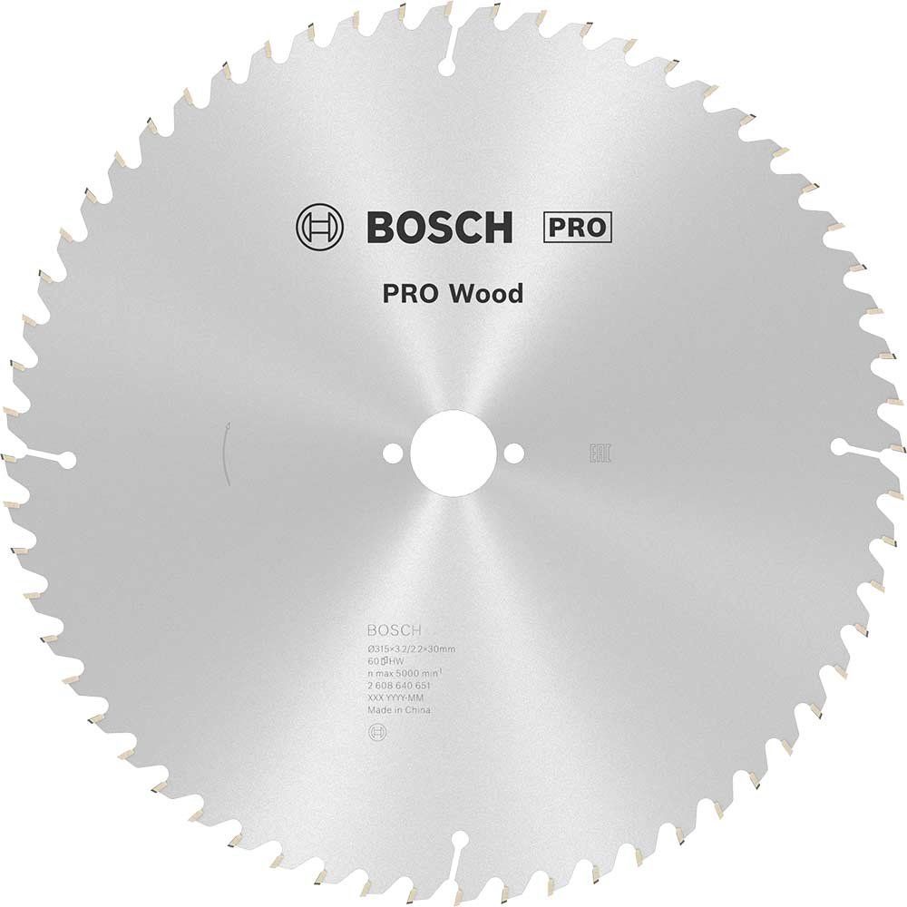 Bosch PRO Optiline Wood Cutting Table Saw Blade 315mm 60T 30mm - Image 1