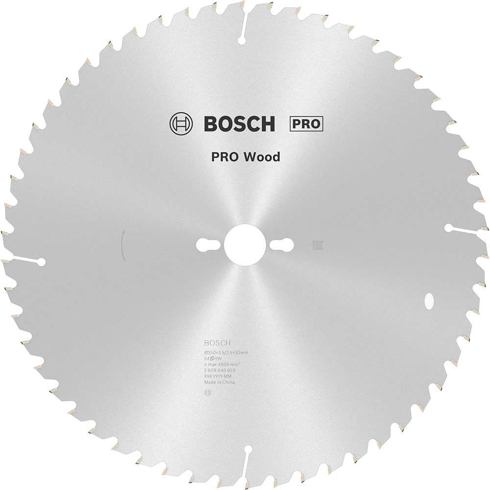 Bosch PRO Optiline Wood Cutting Table Saw Blade 350mm 54T 30mm - Image 1
