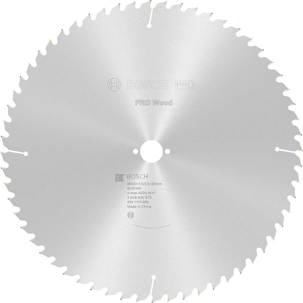 Bosch PRO Optiline Wood Cutting Table Saw Blade 400mm 60T 30mm - Image 1