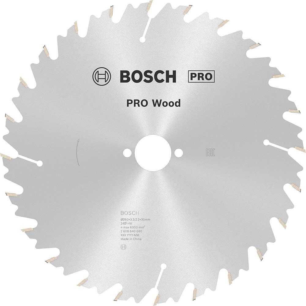 Bosch PRO Speedline Wood Cutting Table Saw Blade 250mm 24T 30mm - Image 1