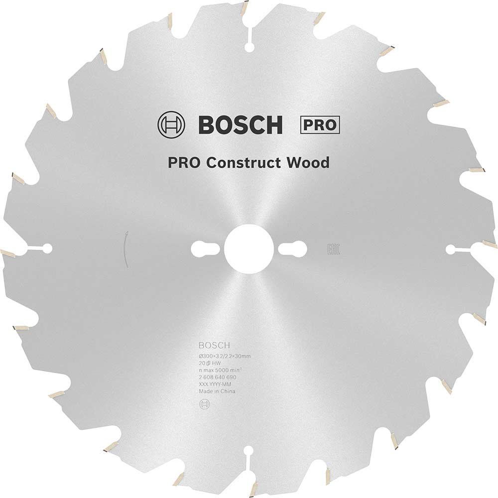 Bosch PRO Construct Nail Proof Wood Cutting Table Saw Blade 300mm 20T 30mm - Image 1