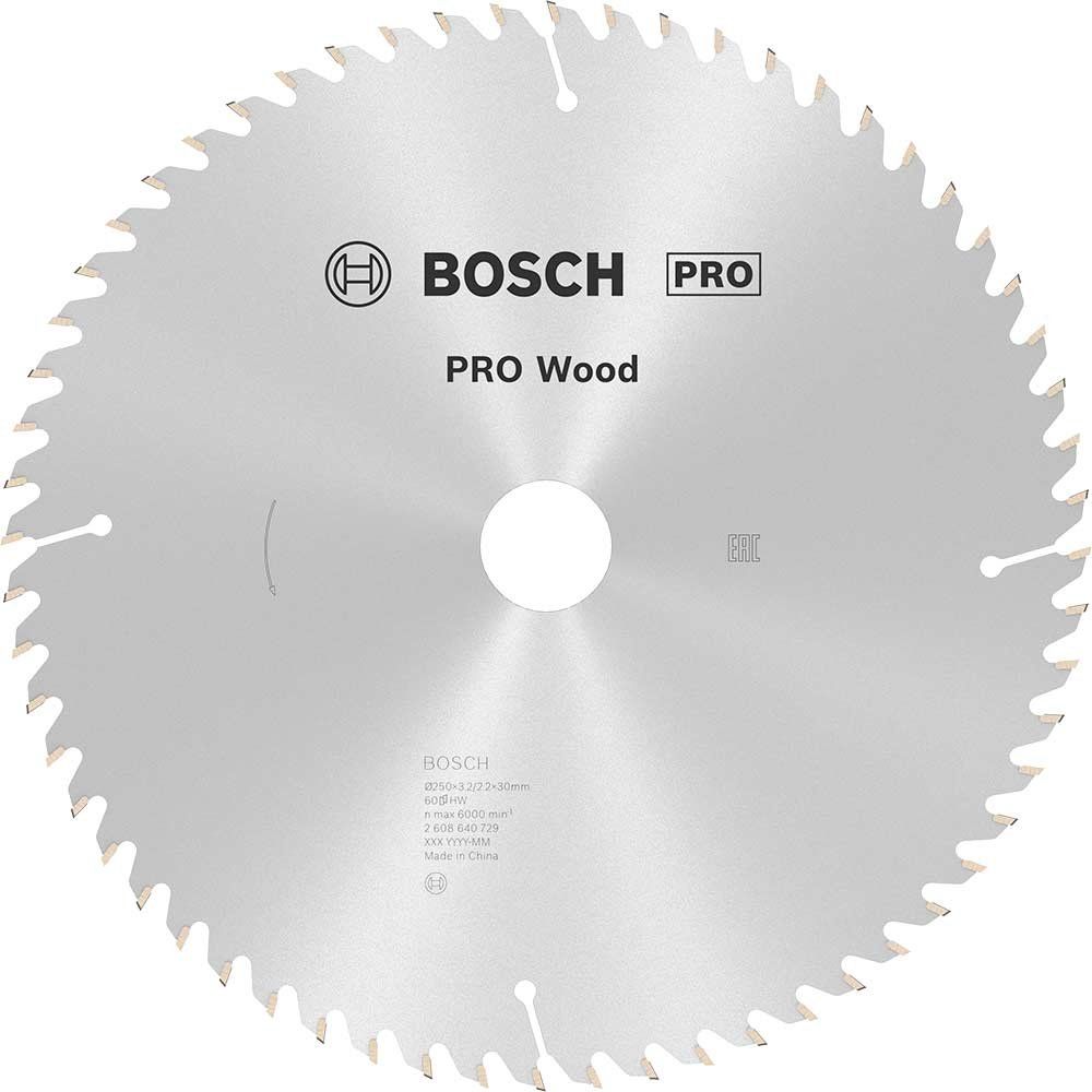 Bosch PRO Optiline Wood Cutting Saw Blade 250mm 60T 30mm - Image 1
