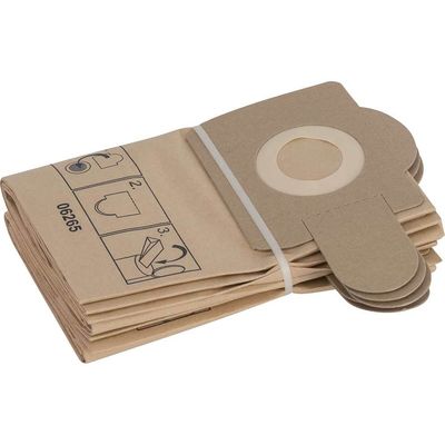 Bosch Paper Filter Bags for PAS 11-21, 12-17 and 12-27F Pack of 5