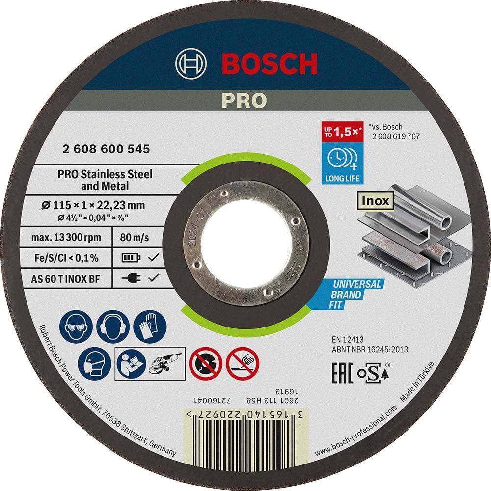 Bosch PRO Inox Thin Metal Steel Cutting Disc 115mm - Image 1