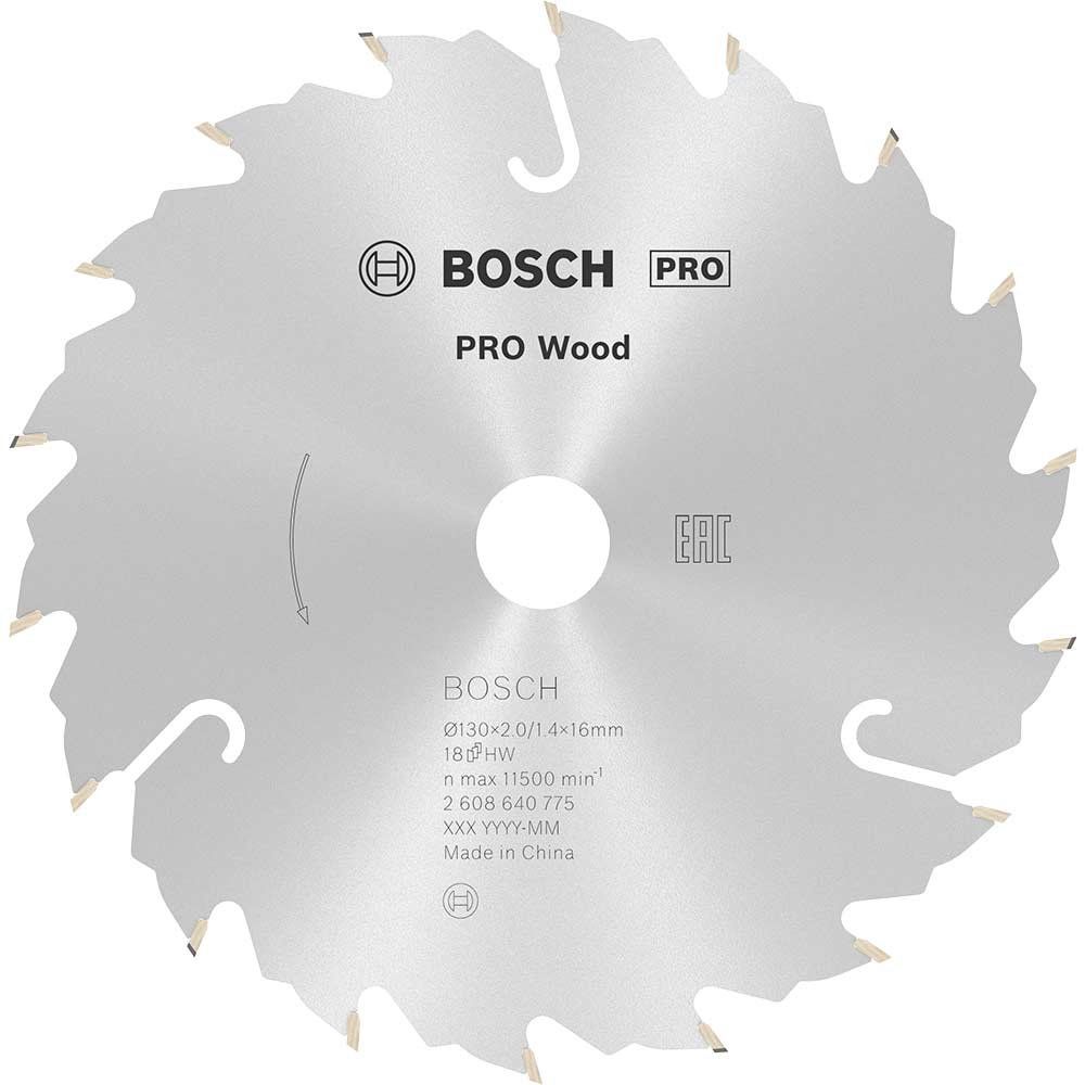 Bosch PRO Speedline Wood Cutting Saw Blade 130mm 18T 16mm - Image 1
