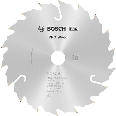 Bosch PRO Speedline Wood Cutting Saw Blade 130mm 18T 16mm