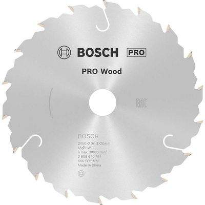 Bosch PRO Speedline Wood Cutting Saw Blade 150mm 18T 20mm