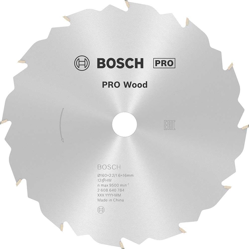 Bosch PRO Speedline Wood Cutting Saw Blade 160mm 12T 16mm - Image 1
