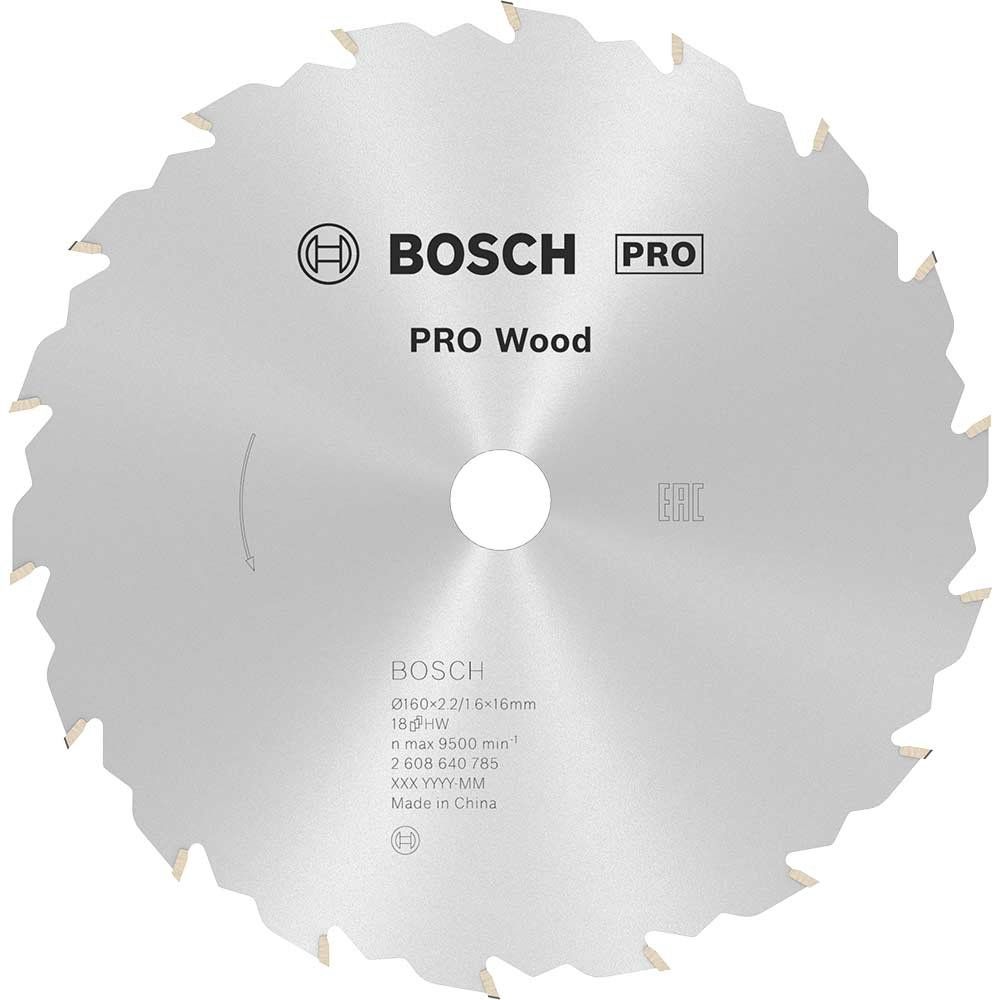Bosch PRO Speedline Wood Cutting Saw Blade 160mm 18T 16mm - Image 1