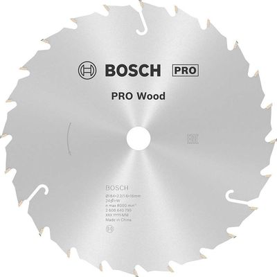 Bosch PRO Speedline Wood Cutting Saw Blade 184mm 24T 16mm