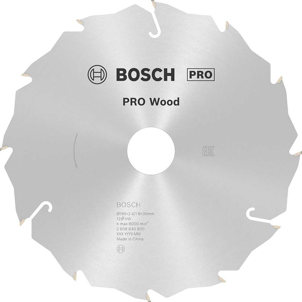 Bosch PRO Speedline Wood Cutting Saw Blade 190mm 12T 30mm - Image 1