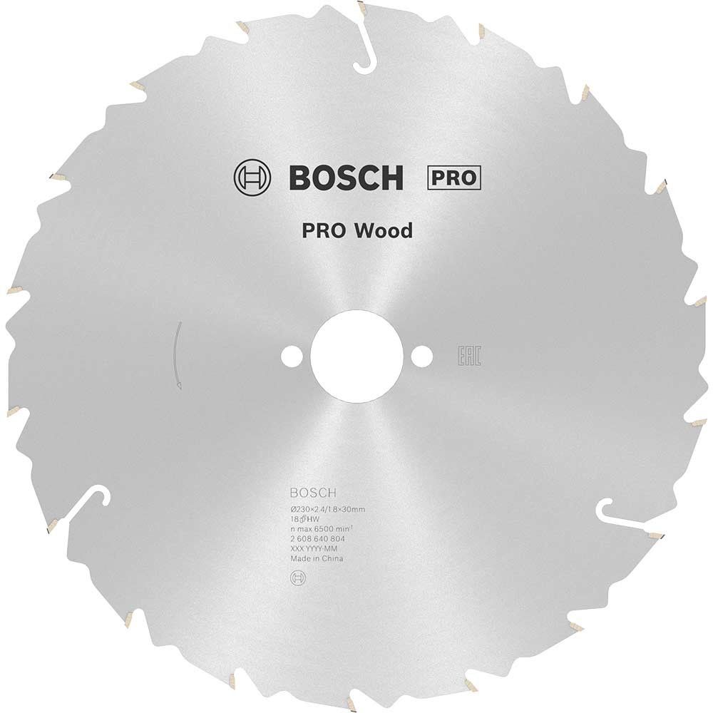 Bosch PRO Speedline Wood Cutting Saw Blade 230mm 18T 30mm - Image 1