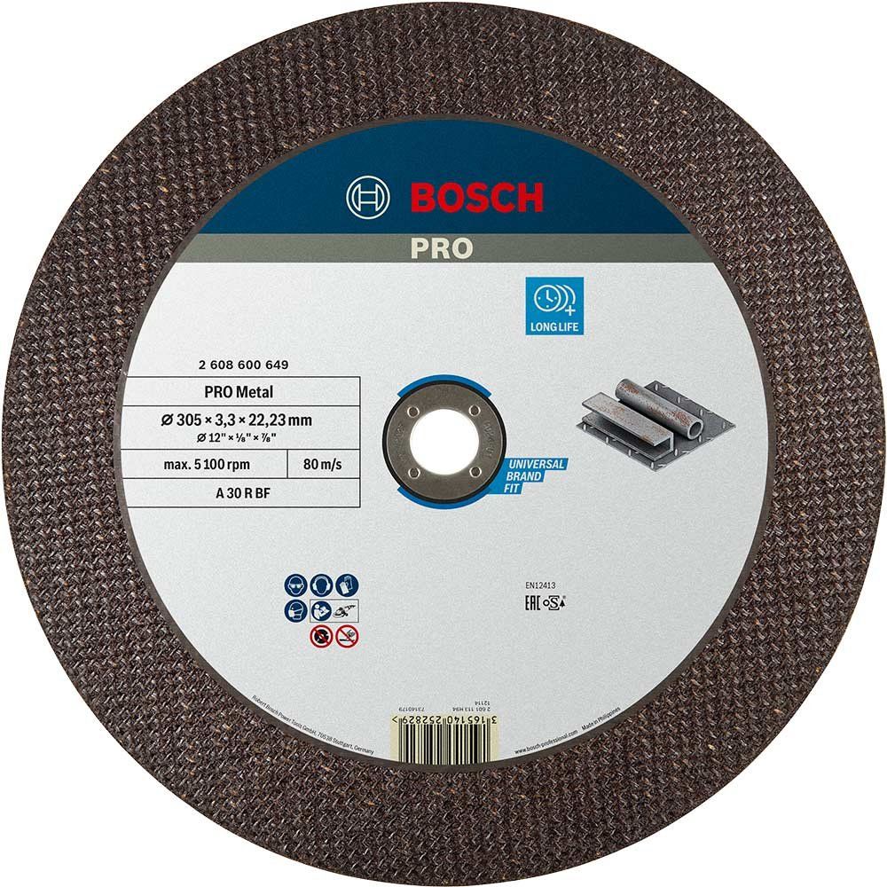 Bosch PRO A30S BF Flat Metal Cutting Disc 300mm - Image 1