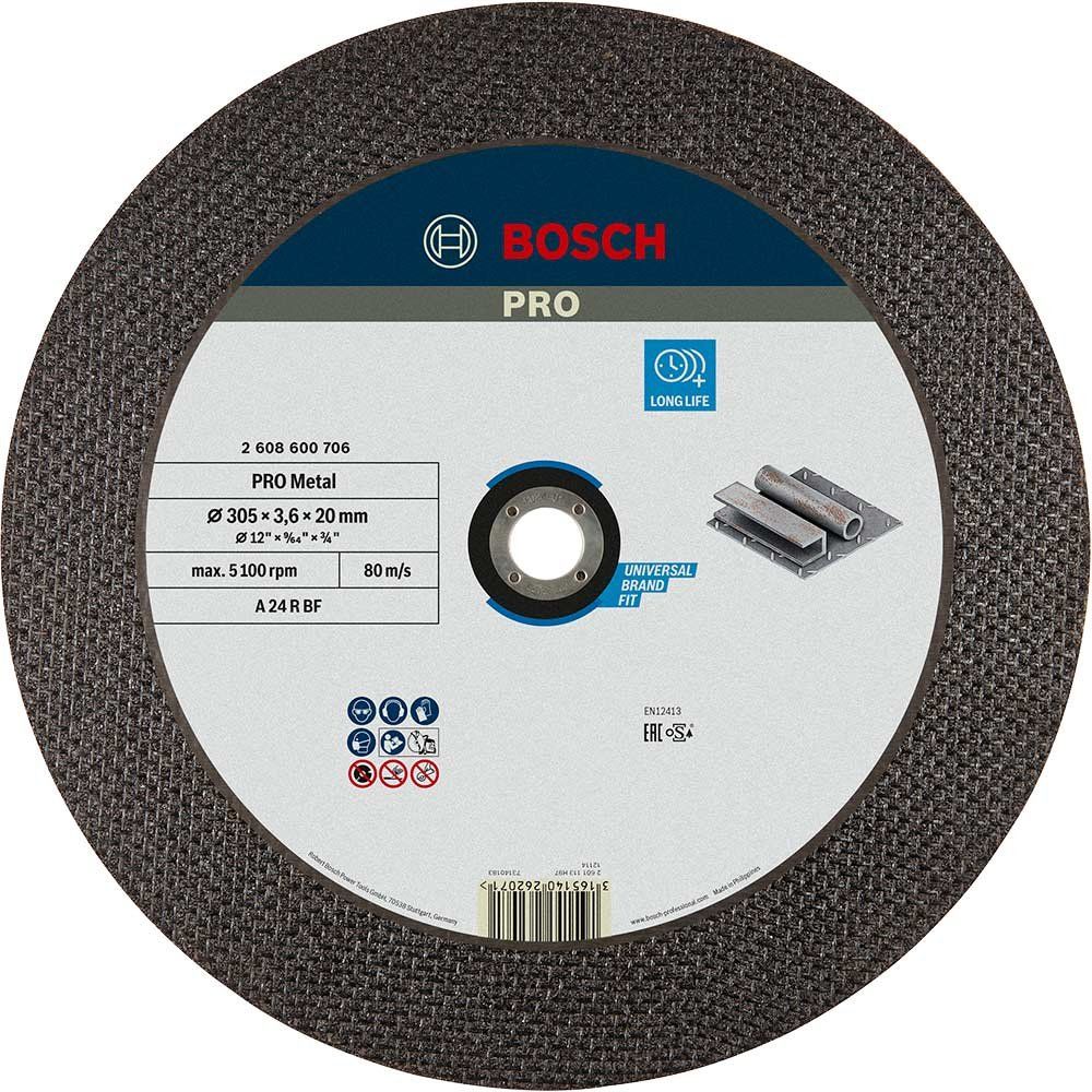 Bosch PRO A24R BF Flat Metal Cutting Disc 300mm for Petrol Cut Saws 300mm - Image 1