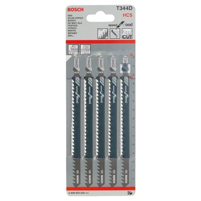 Bosch T344D Speed For Wood Jigsaw Blades (5 Pack)