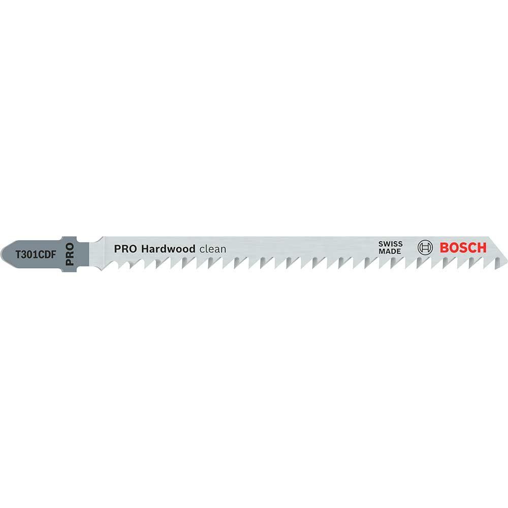 Bosch PRO T301 CDF Hard Wood Cutting Jigsaw Blades Pack of 5 - Image 1