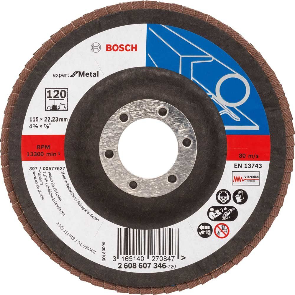 Disco Lamellare Expert Metal 115 Mm – Grana 60, Foro 22,2 Mm, Per Metallo
