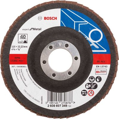 Bosch EXPERT X551 for Metal Flap Disc 115mm 40g Pack of 1