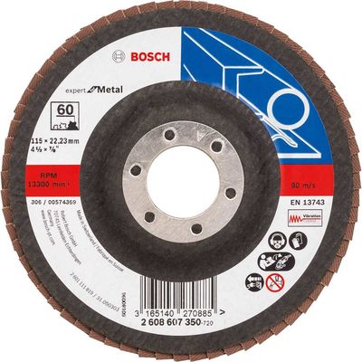Bosch EXPERT X551 for Metal Flap Disc 115mm 60g Pack of 1