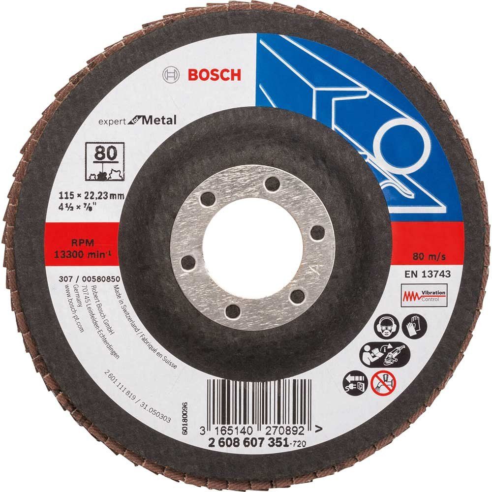 Bosch EXPERT X551 for Metal Flap Disc 115mm 80g Pack of 1 - Image 1