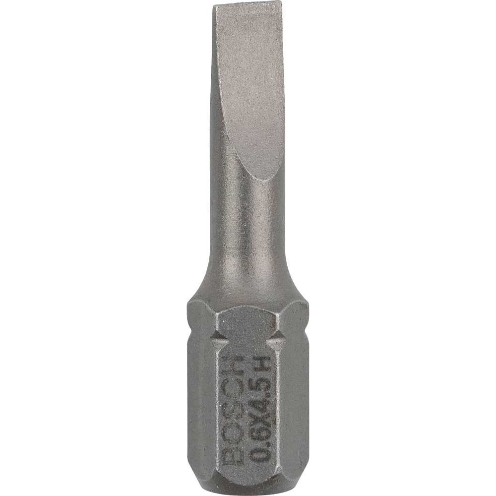 Bosch Extra Hard Slotted Screwdriver Bit 4.5mm 25mm Pack of 3 - Image 1