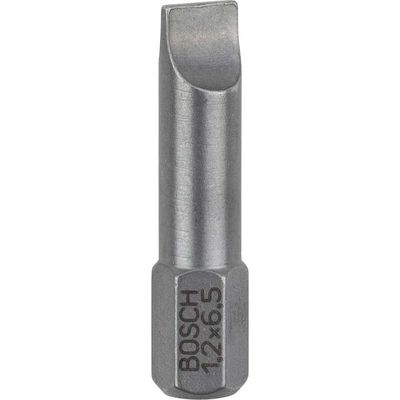 Bosch Extra Hard Slotted Screwdriver Bit 6.5mm 25mm Pack of 3