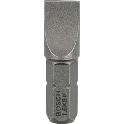 Bosch Extra Hard Slotted Screwdriver Bit 8mm 25mm Pack of 3