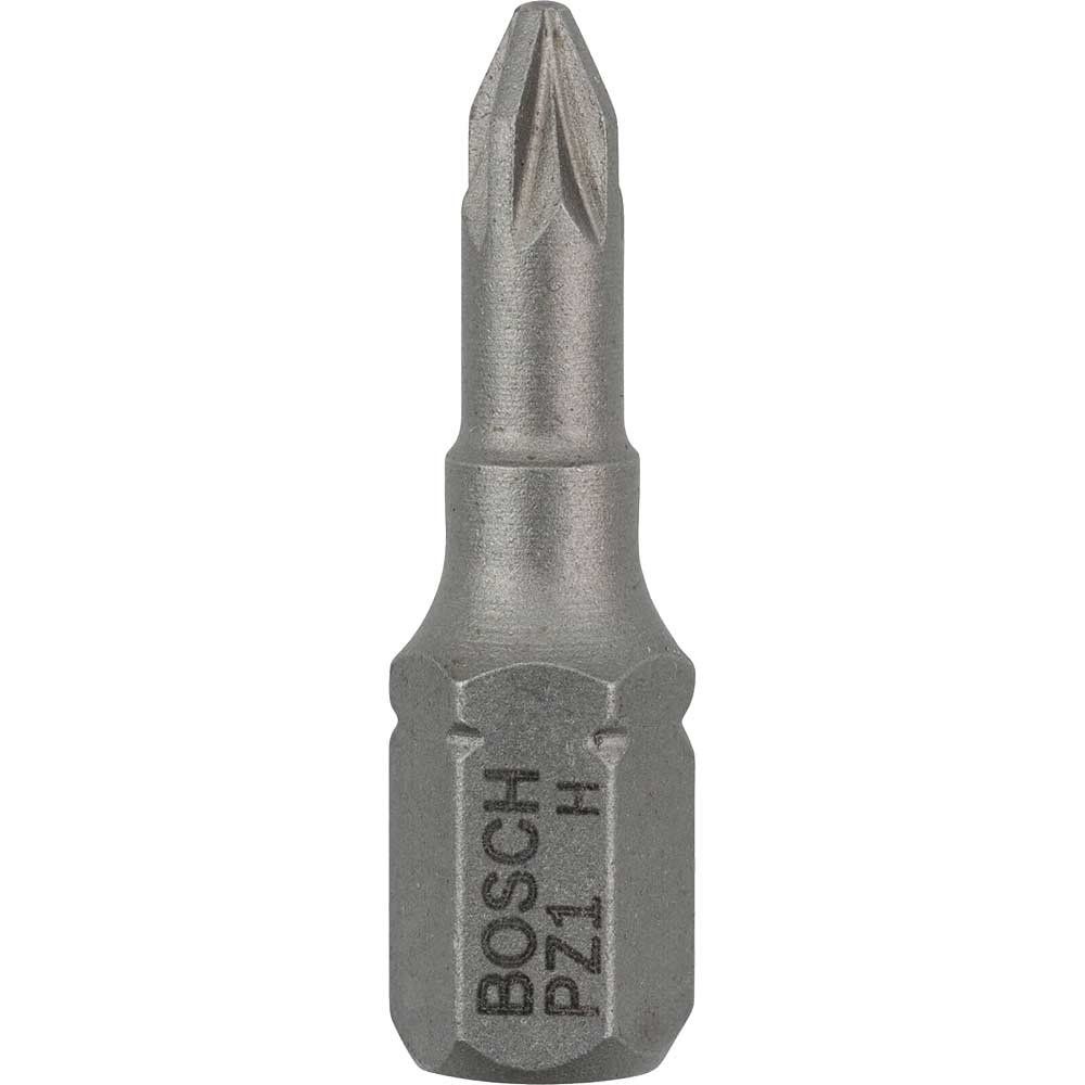 Bosch Extra Hard Pozi Screwdriver Bits PZ1 25mm Pack of 25 - Image 1
