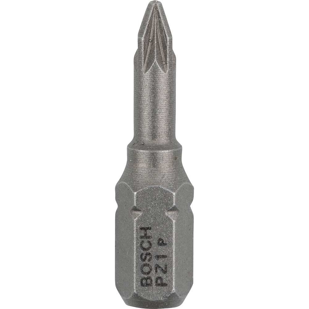 Bosch Extra Hard Pozi Screwdriver Bits PZ1 25mm Pack of 100 - Image 1