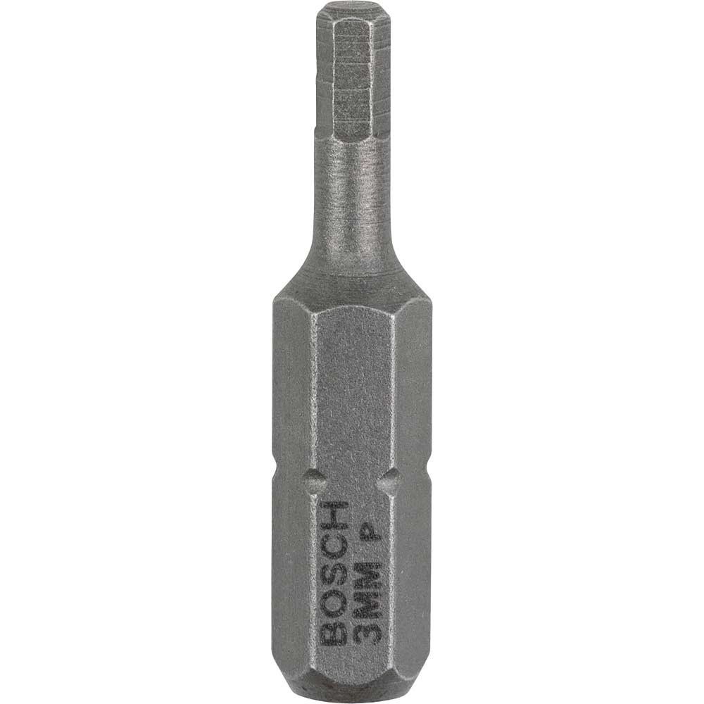 Bosch Hex Extra Hard Screwdriver Bit Hex 3mm 25mm Pack of 3 - Image 1