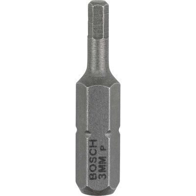 Bosch Hex Extra Hard Screwdriver Bit Hex 3mm 25mm Pack of 3