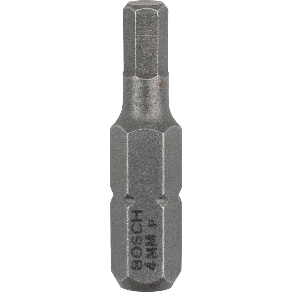 Bosch Hex Extra Hard Screwdriver Bit Hex 4mm 25mm Pack of 3 - Image 1