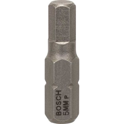 Bosch Hex Extra Hard Screwdriver Bit Hex 5mm 25mm Pack of 3