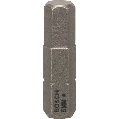 Bosch Hex Extra Hard Screwdriver Bit Hex 6mm 25mm Pack of 3