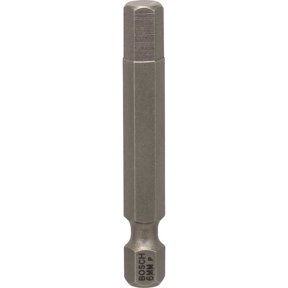 Bosch Hex Extra Hard Screwdriver Bit Hex 6mm 50mm Pack of 3 - Image 1