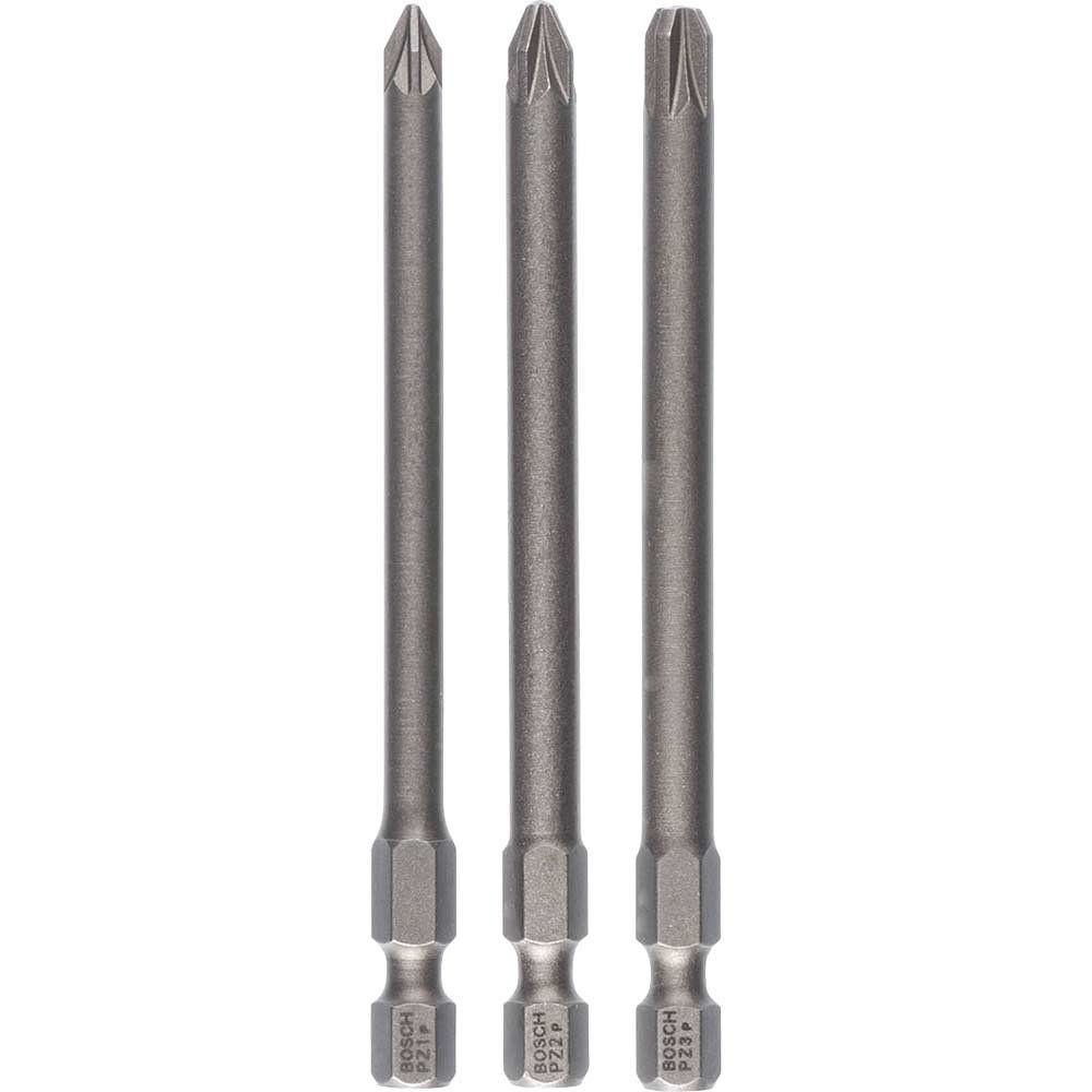 Bosch 3 Piece 89mm Pozi Screwdriver Bit Set - Image 1
