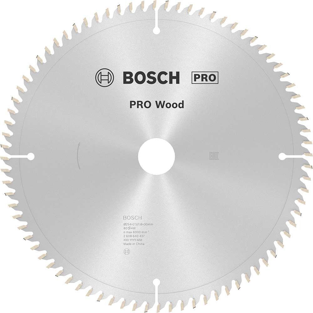 Bosch PRO Wood Cutting Mitre Saw Blade 254mm 80T 30mm - Image 1
