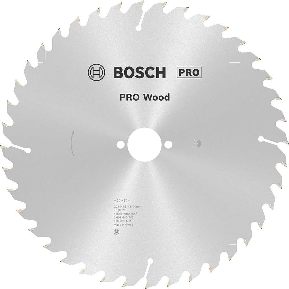 Bosch PRO Wood Cutting Mitre Saw Blade 254mm 40T 30mm - Image 1